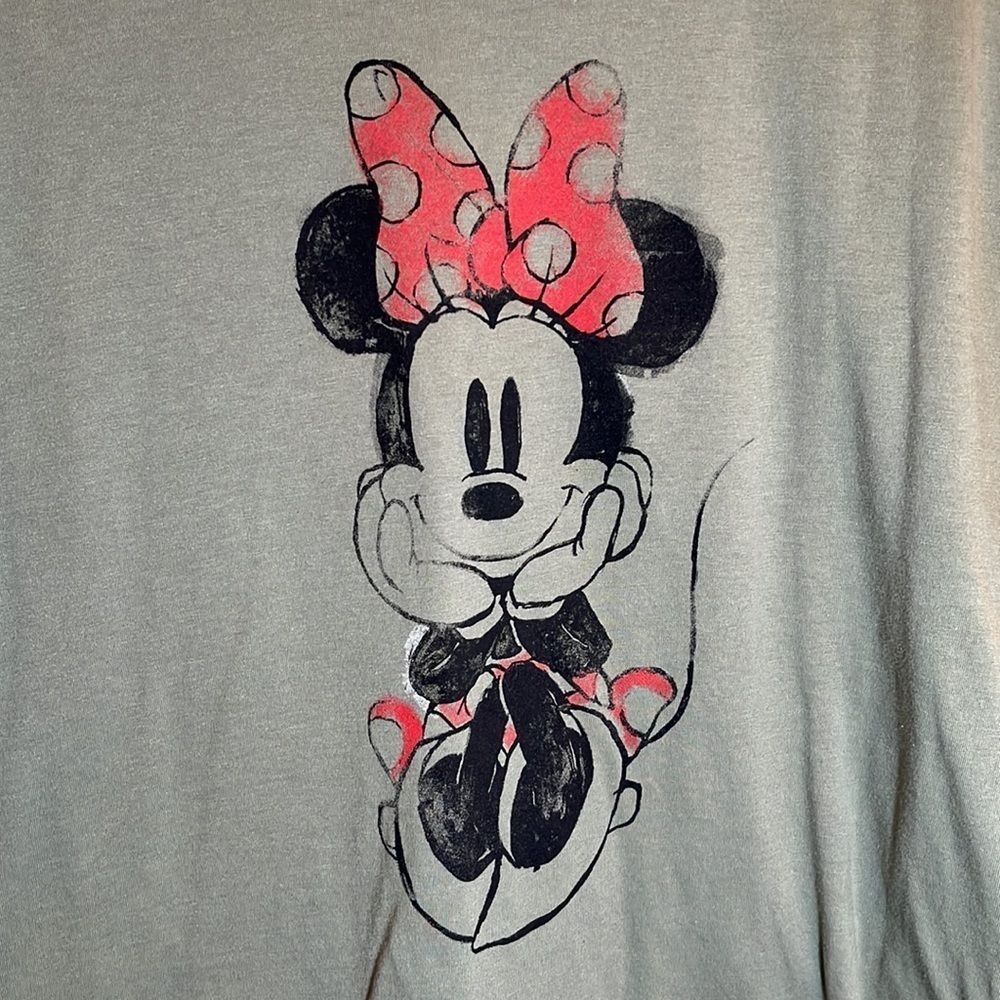 DISNEY Minnie Mouse Green Short Sleeve Shirt - Picture 3 of 5